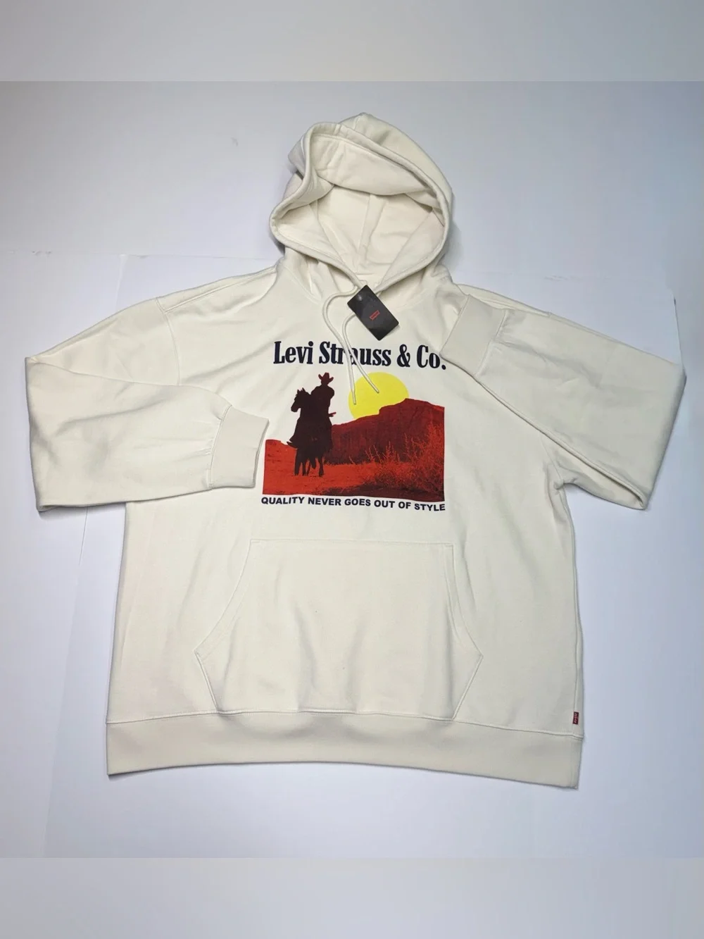 Levis Hoodie Sweatshirt Relaxed Fit Western Graphic Print Men's M Retail $59NWT